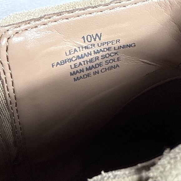 Antonio Melani Light Tan Suede Ankle Boots Size 10 Ash Cream Color Western Shoe - Picture 3 of 11